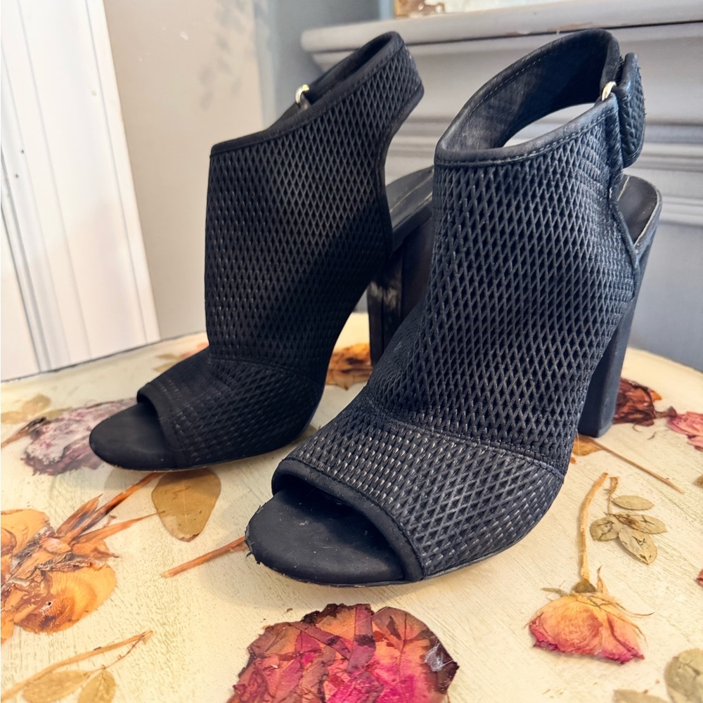 Aldo Black Mesh Women's Heels